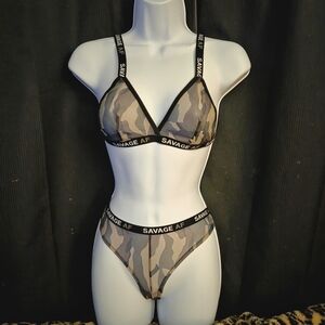 Savage AF Camouflage Women's Bra Set